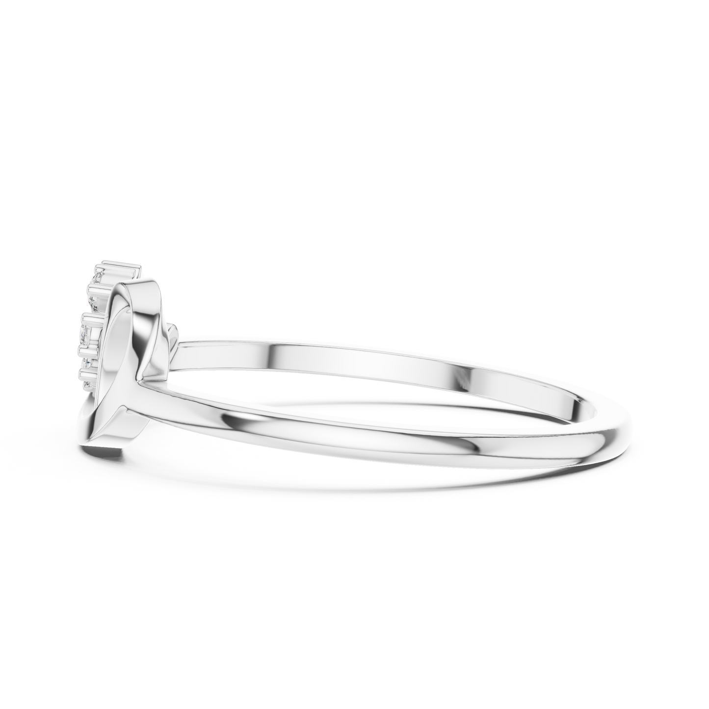 Lab Grown Diamond Floral Swirl Ring