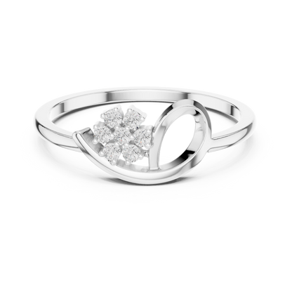 Lab Grown Diamond Floral Swirl Ring