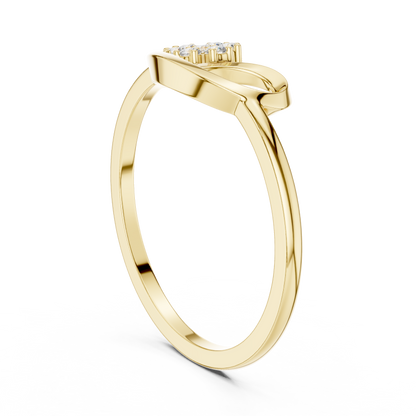 Lab Grown Diamond Floral Swirl Ring