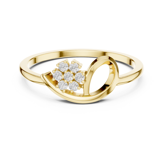 Lab Grown Diamond Floral Swirl Ring