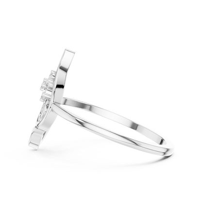 Whimsical Shell Spiral Lab Diamond Ring