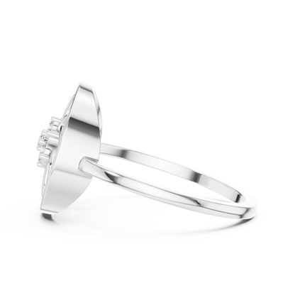 Celestial Swirl Round Lab Grown Diamond Ring