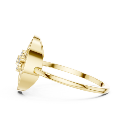 Celestial Swirl Round Lab Grown Diamond Ring