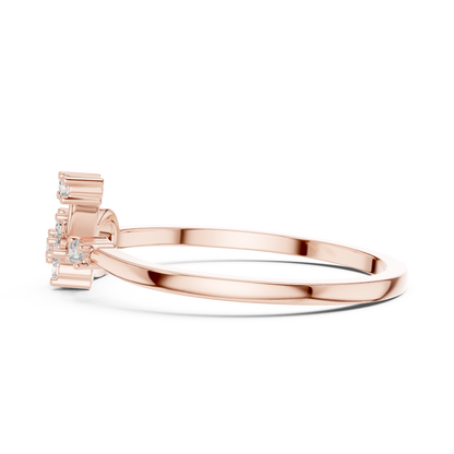 Round Lab Grown Diamond Infinity Flower Ring