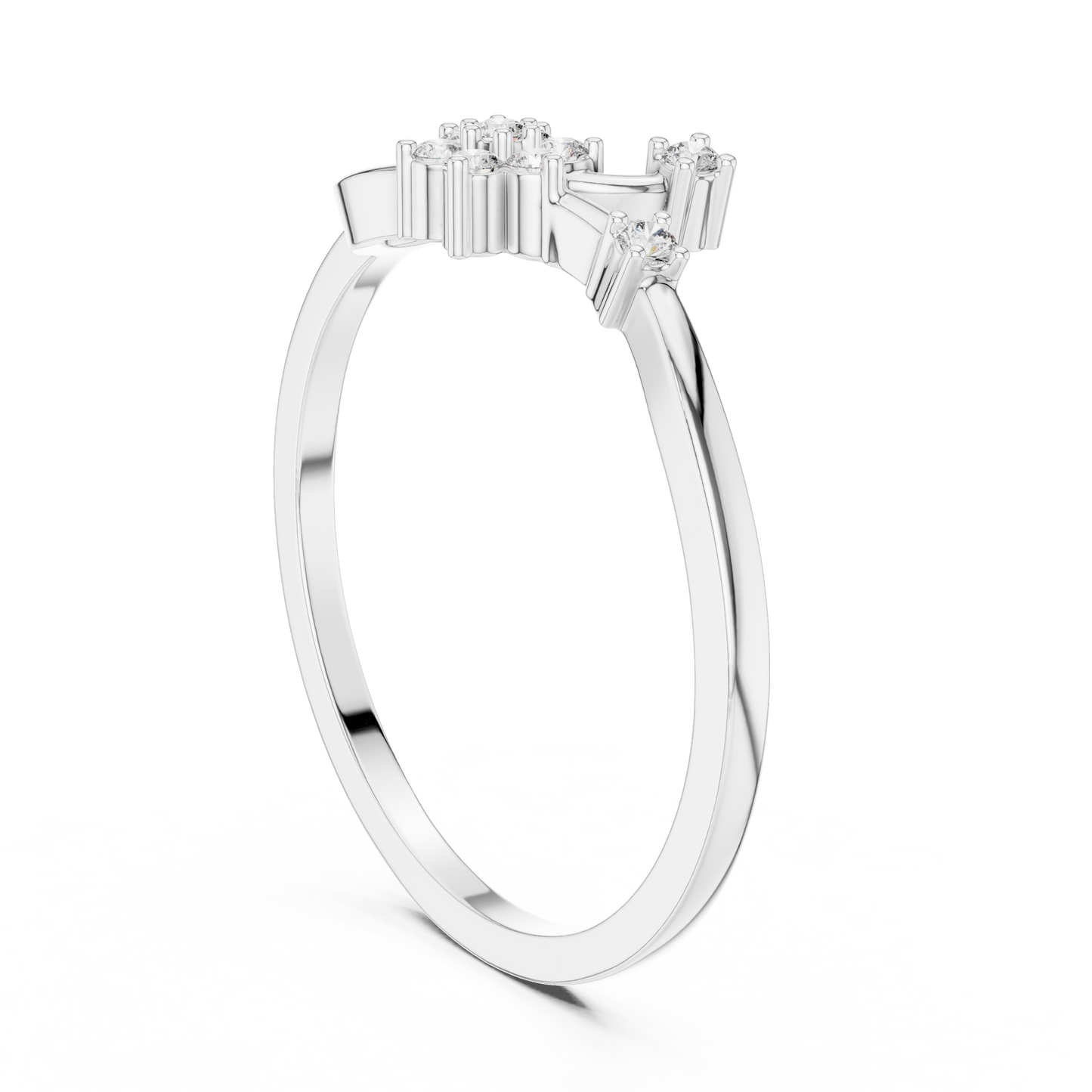 Round Lab Grown Diamond Infinity Flower Ring