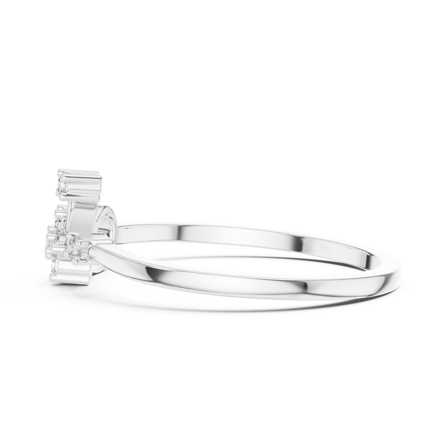 Round Lab Grown Diamond Infinity Flower Ring
