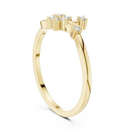 Round Lab Grown Diamond Infinity Flower Ring