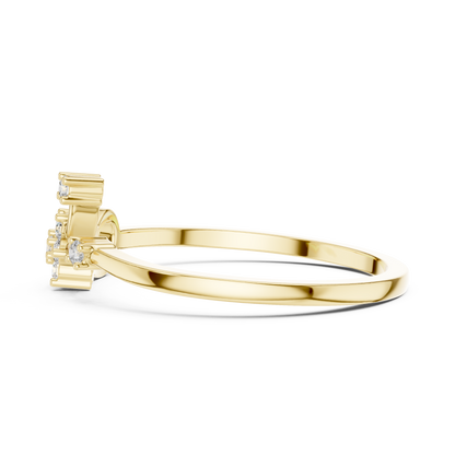 Round Lab Grown Diamond Infinity Flower Ring