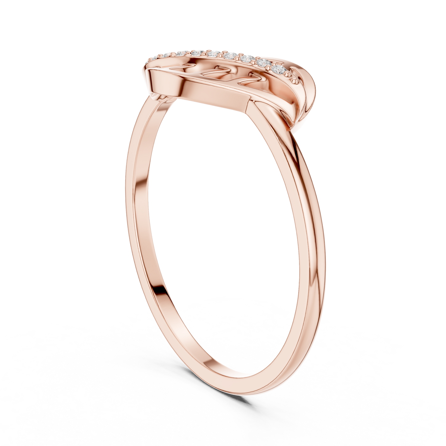 Lab Grown Diamond Leaf Bypass Ring