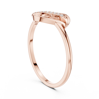 Lab Grown Diamond Leaf Bypass Ring