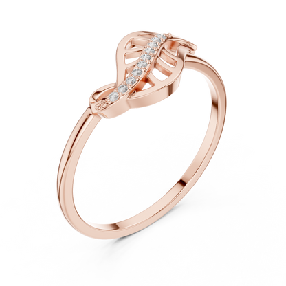Lab Grown Diamond Leaf Bypass Ring