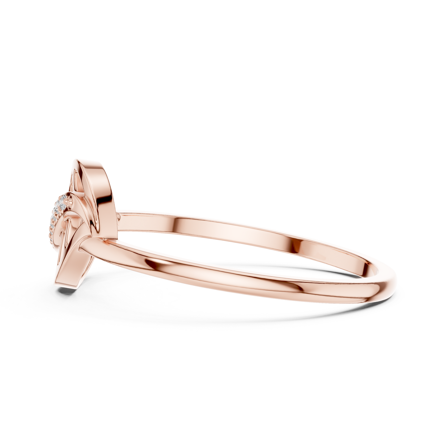 Lab Grown Diamond Leaf Bypass Ring