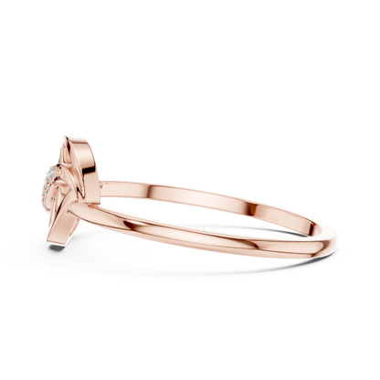 Lab Grown Diamond Leaf Bypass Ring