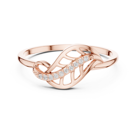 Lab Grown Diamond Leaf Bypass Ring