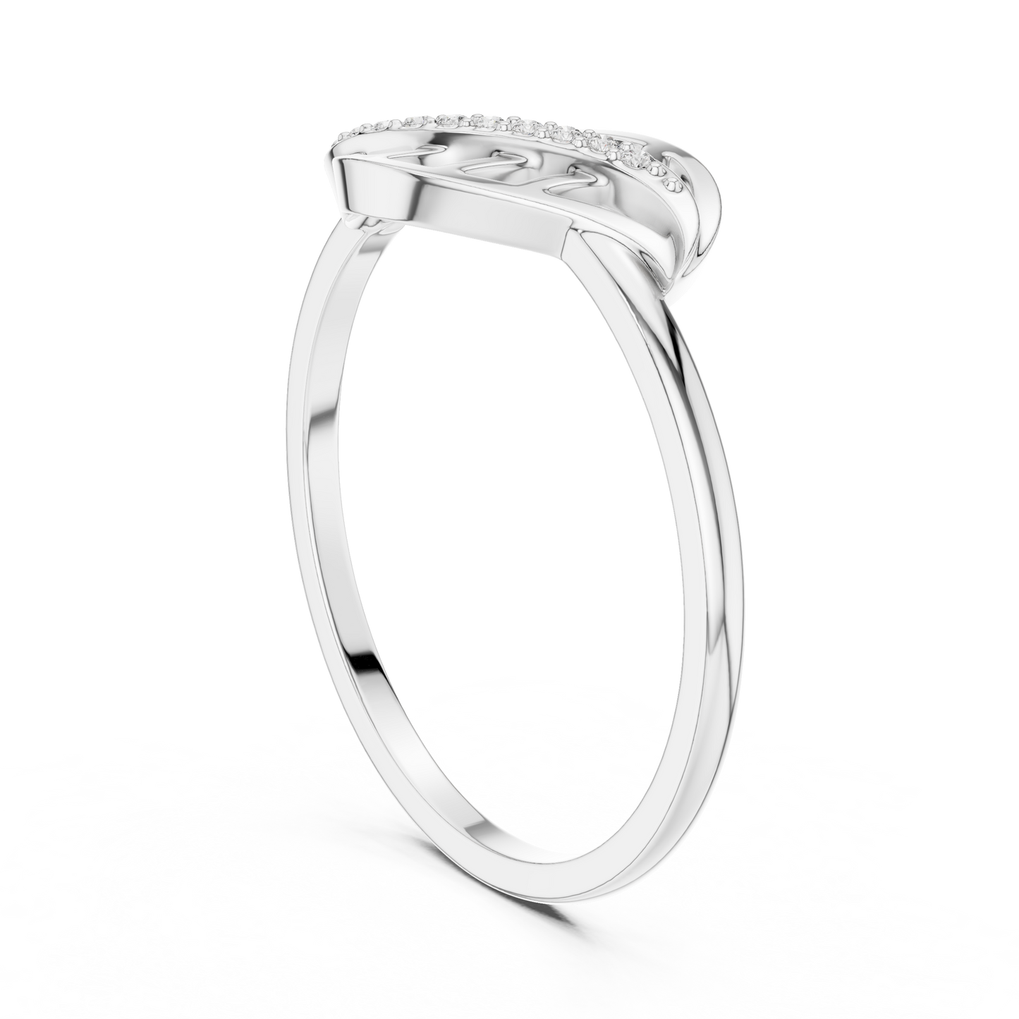 Lab Grown Diamond Leaf Bypass Ring