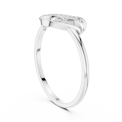 Lab Grown Diamond Leaf Bypass Ring