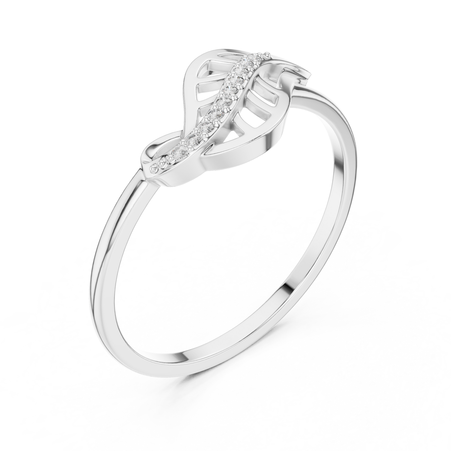 Lab Grown Diamond Leaf Bypass Ring