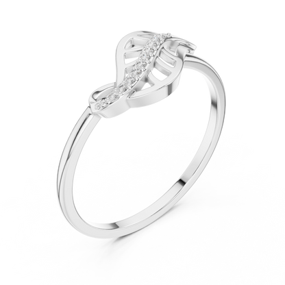 Lab Grown Diamond Leaf Bypass Ring