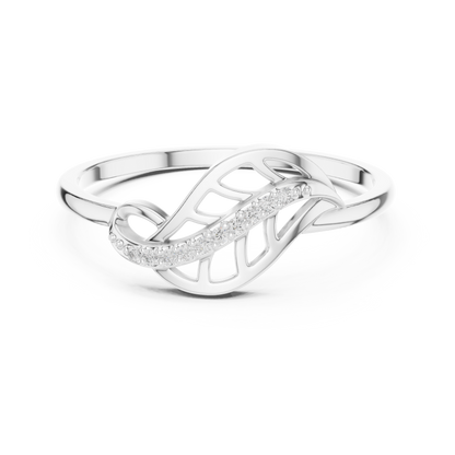 Lab Grown Diamond Leaf Bypass Ring