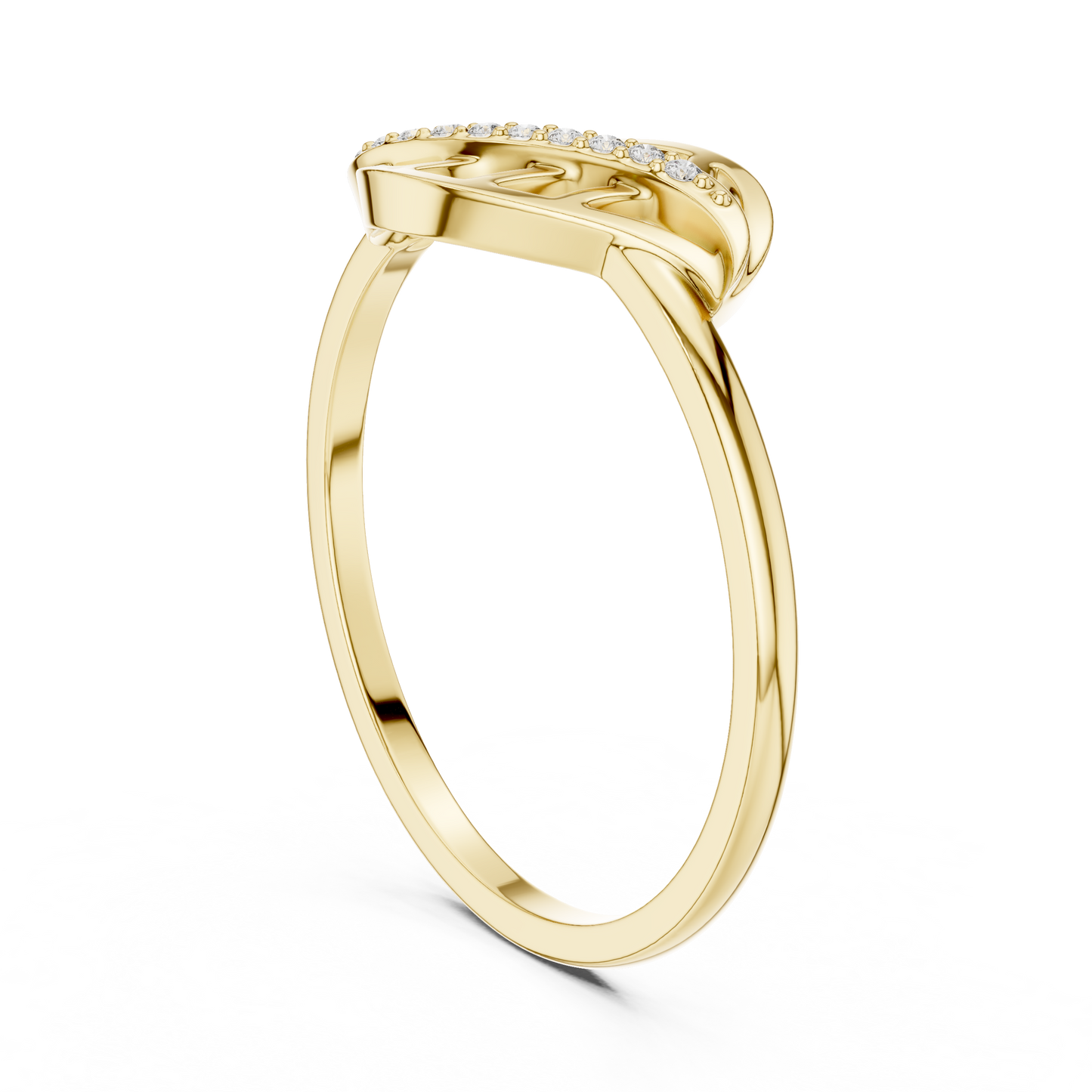 Lab Grown Diamond Leaf Bypass Ring