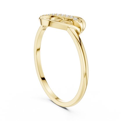 Lab Grown Diamond Leaf Bypass Ring