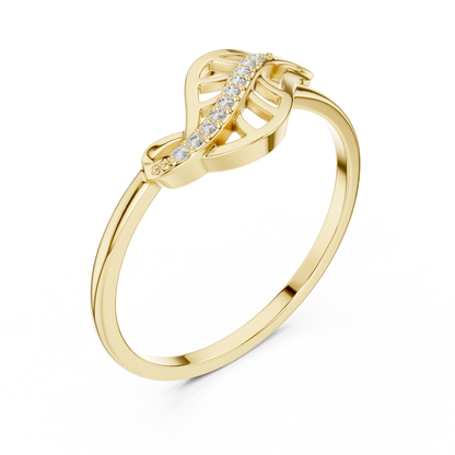 Lab Grown Diamond Leaf Bypass Ring