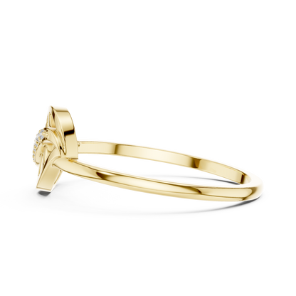 Lab Grown Diamond Leaf Bypass Ring