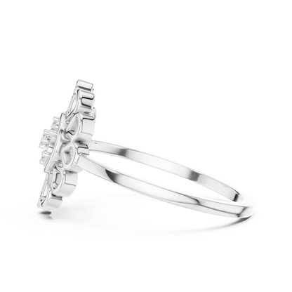 Lab Grown Diamond Mandala Flower Ring