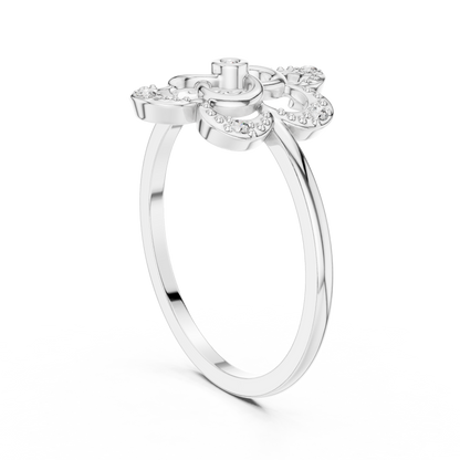 Dainty Lab Grown Diamond Triple Blossom Ring