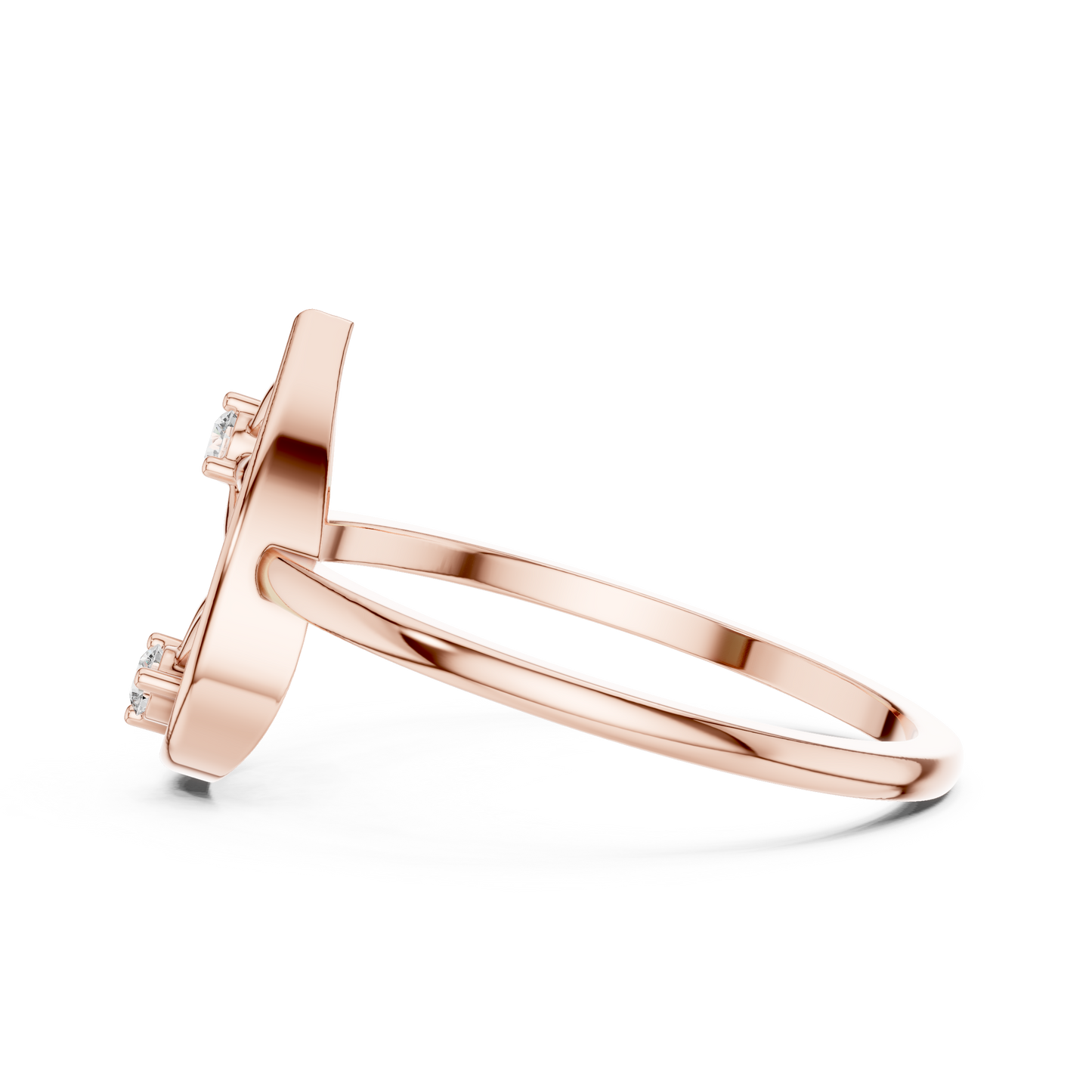 Lab Grown Diamond Double Blossom Teardrop Ring