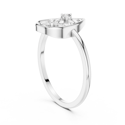 Lab Grown Diamond Double Blossom Teardrop Ring