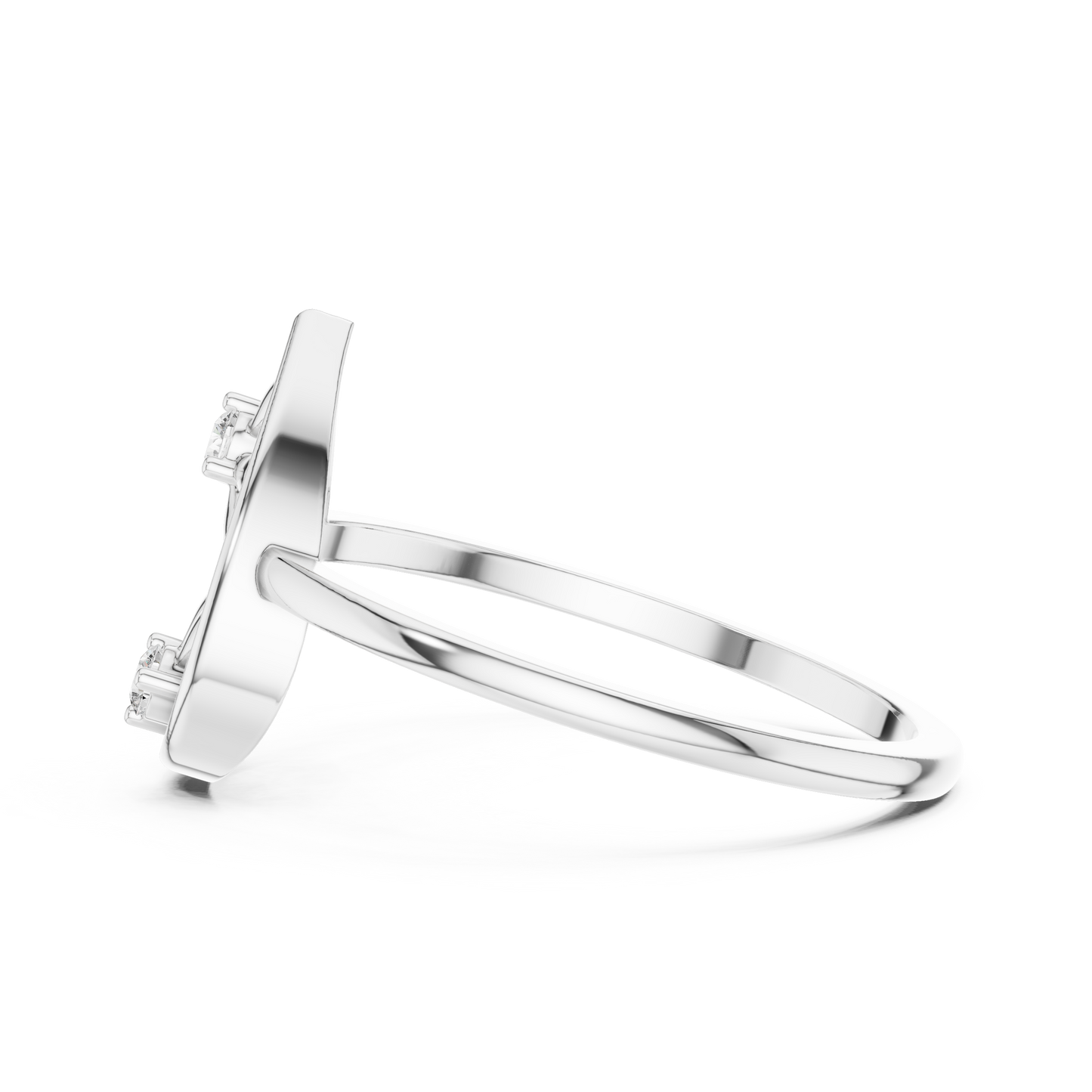 Lab Grown Diamond Double Blossom Teardrop Ring