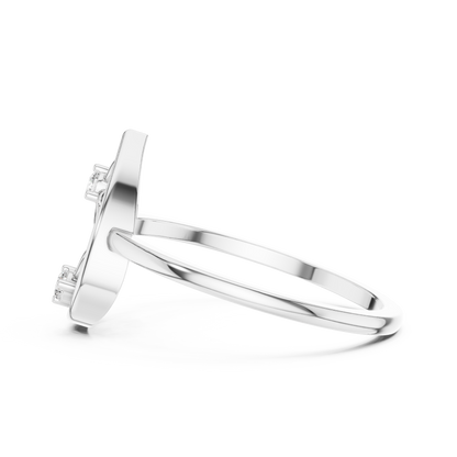 Lab Grown Diamond Double Blossom Teardrop Ring
