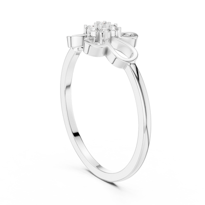 Round Lab Grown Diamond Filigree Blossom Ring