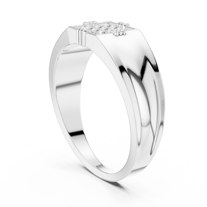 Men's Lab Grown Diamond Square Cluster Ring