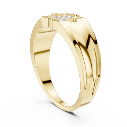 Men's Lab Grown Diamond Square Cluster Ring