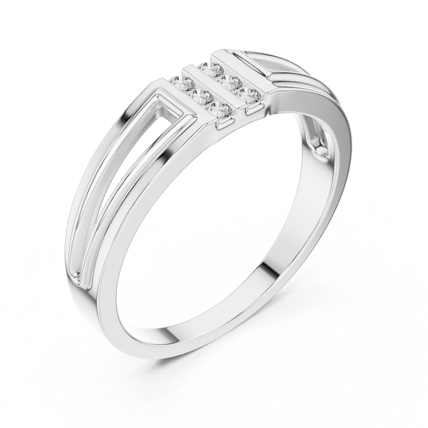 Lab Grown Diamond Split Shank Ring