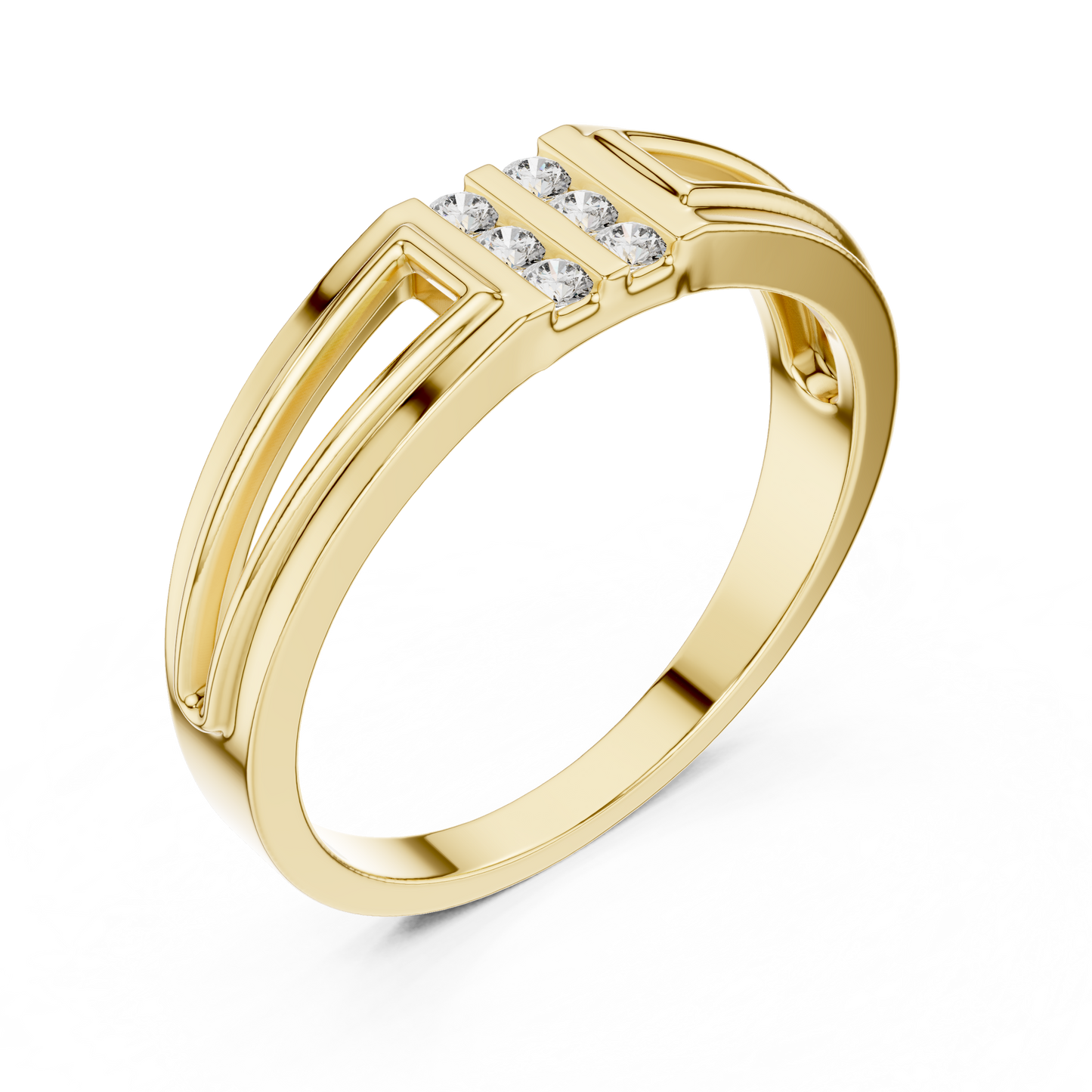 Lab Grown Diamond Split Shank Ring