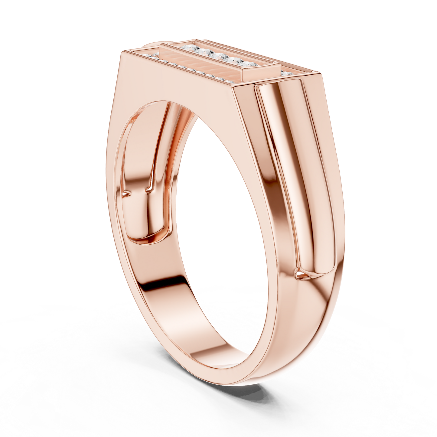 Lab Grown Diamond Rectangle Cluster Ring