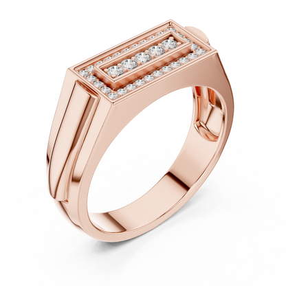 Lab Grown Diamond Rectangle Cluster Ring