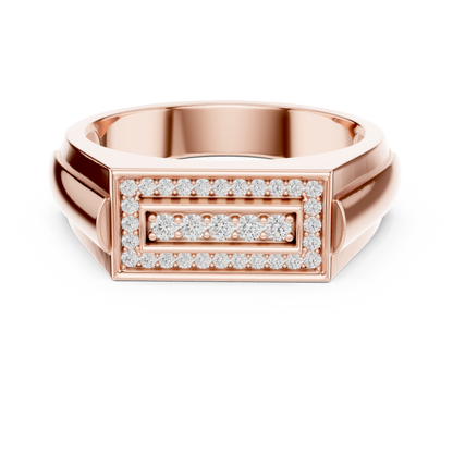 Lab Grown Diamond Rectangle Cluster Ring