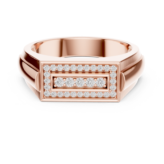 Lab Grown Diamond Rectangle Cluster Ring