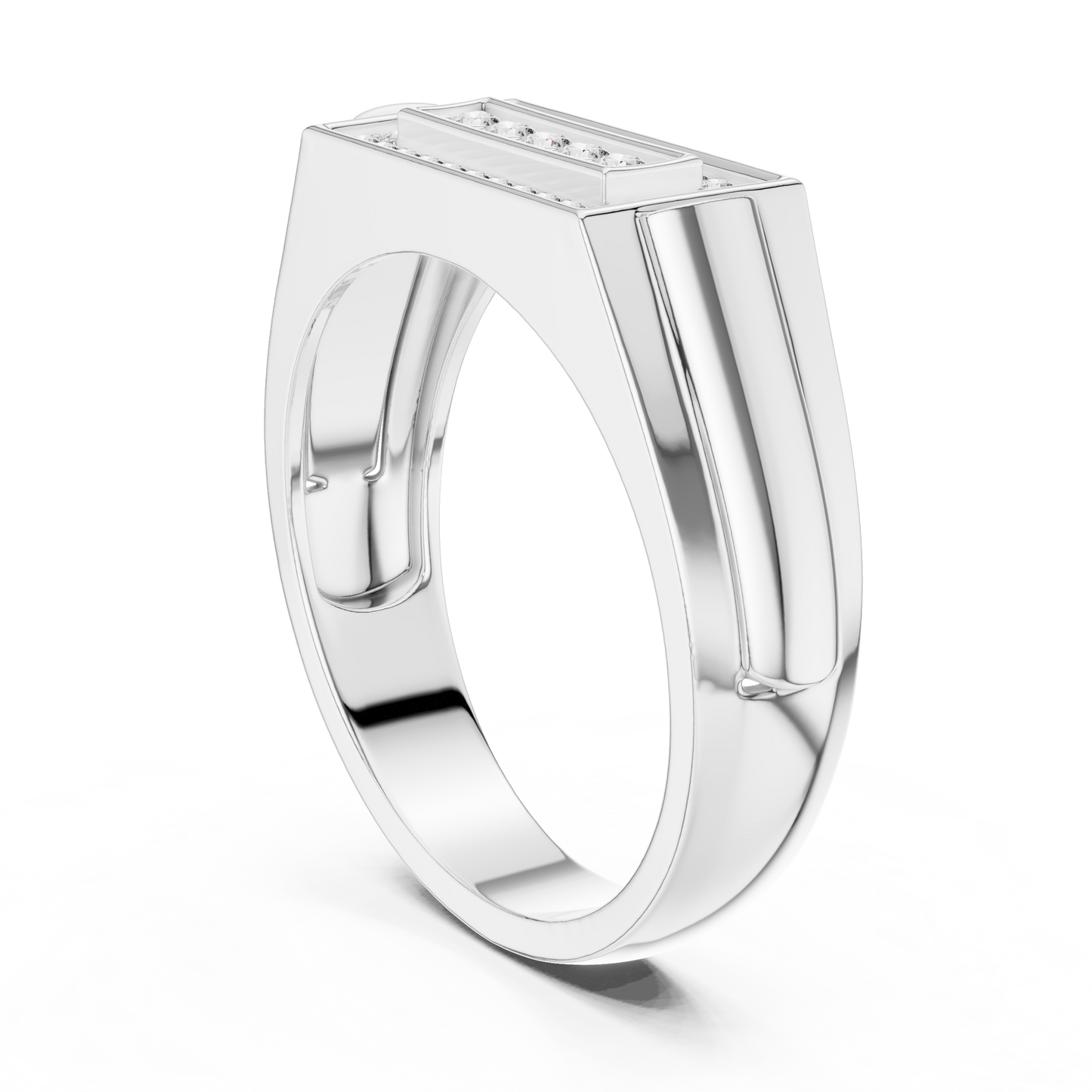 Lab Grown Diamond Rectangle Cluster Ring