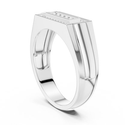 Lab Grown Diamond Rectangle Cluster Ring