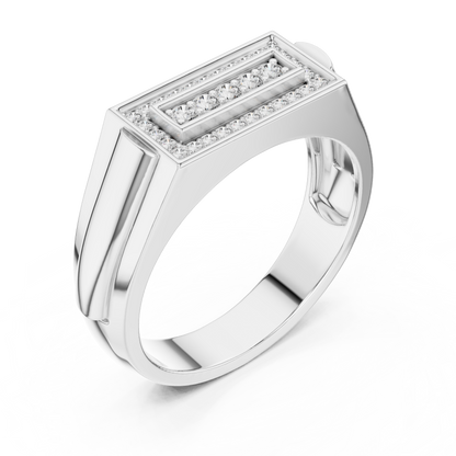 Lab Grown Diamond Rectangle Cluster Ring