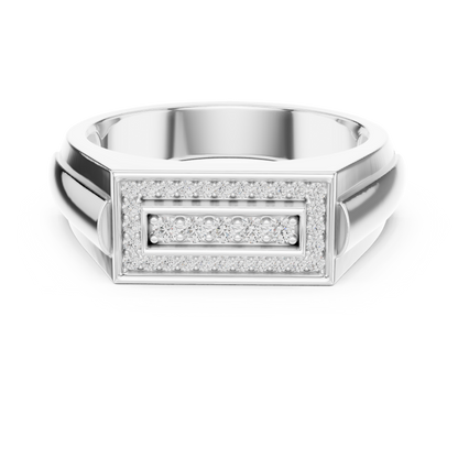 Lab Grown Diamond Rectangle Cluster Ring