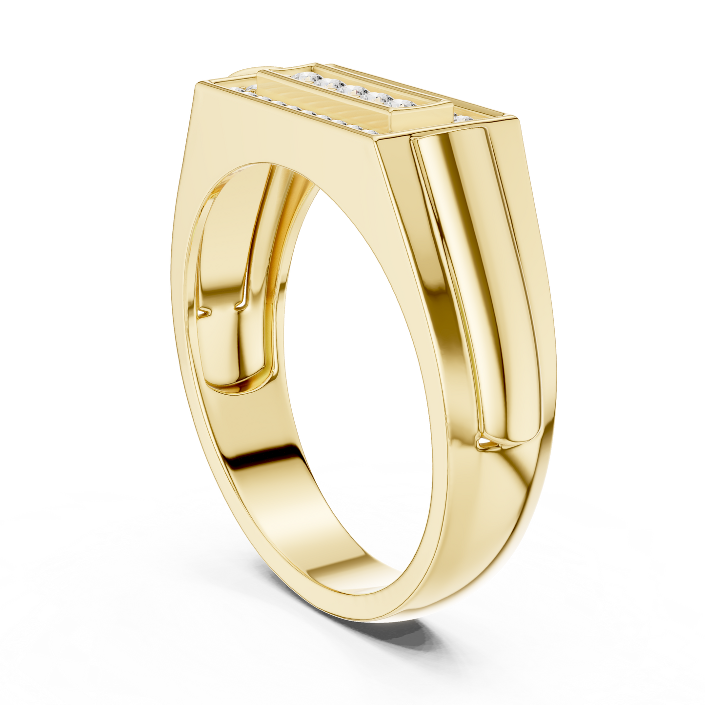 Lab Grown Diamond Rectangle Cluster Ring