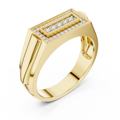 Lab Grown Diamond Rectangle Cluster Ring