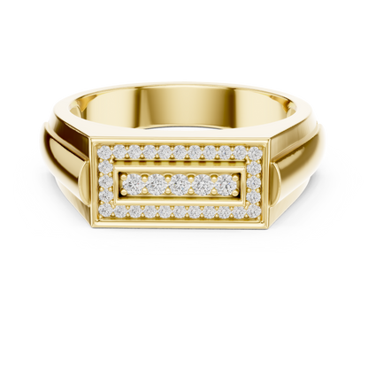 Lab Grown Diamond Rectangle Cluster Ring