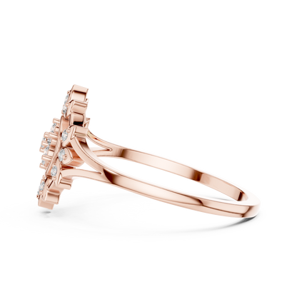Sunburst Lab Grown Diamond Split Shank Ring